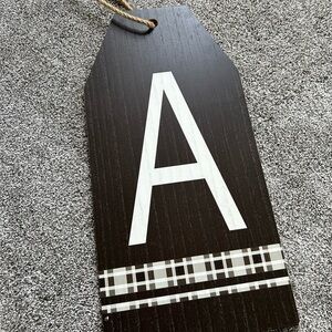 Initial A wall decor